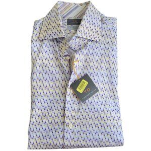 NWT Thomas Dean Long Sleeve Button Down Men's Shirt Size L